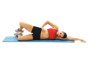 Supine Piriformis Side stretch